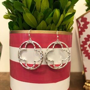 Silver Tone Round Wire Earrings